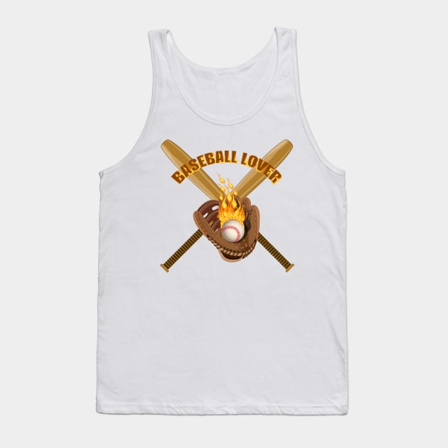 Baseball Lover Tank Top by Designoholic